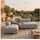 Idimex Calabria Loungesofa Hellgrau