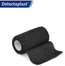 Detectaplast Fixierbandage Rolle schwarz 9078.ZW , 10 cm x 4,5 m