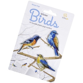 Bookchair Stikki Marks 30 Mini-Lesezeichen (Winter Birds) | selbsthaftend | wiederablösbar