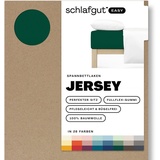 SCHLAFGUT Easy Jersey 140 x 200 - 160 x 200 cm green deep