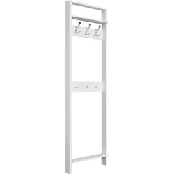 Garderobenpaneel HOME AFFAIRE "Luven", weiß, B:60cm H:192cm T:12cm, Massivholz, Garderobenpaneele, Garderobenpaneel, zertifiziertes Massivholz