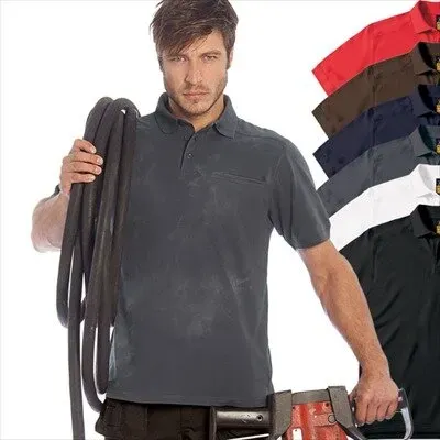 B&C - Workwear Poloshirt mit Tasche 'Skill Pro'