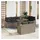 vidaXL Garten-Loungesofa-Set 9-tlg. grau/braun