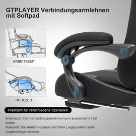 GTPLAYER Stoff Grau