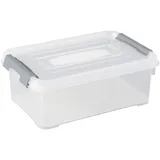 Curver 243810 Aufbewahrungsbox HANDY stapelbar (L x B x H) 294 x 194 x 110 mm Transparent, Silber 1