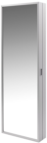 Schuhschrank Foot Box Kristalia Aluminium eloxiert grau, Designer Luciano Bertoncini, 190x65x20 cm