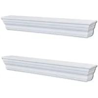 vidaXL Wandregal Aaliyah 2 Stk. 40 x 12 x 10 cm Weiß