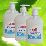 (10,25€/L) Dalli Kernseife flüssig vegan parfümfrei 3x500ml