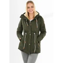 Navahoo Winterjacke Ireliaa mit warmen Teddyfell grün XXL (44)