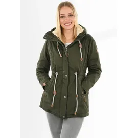 Navahoo Winterjacke Ireliaa mit warmen Teddyfell grün XXL (44)