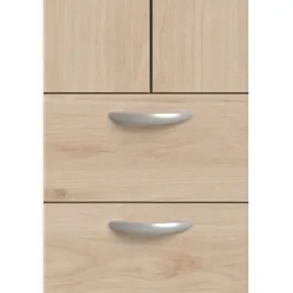 furn.design Kleiderschrank "Enjour" in Eiche Drehtürenschrank 3-türig 120 cm, 5 Wäschefächer - Naturbelassen