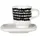 Marimekko Espressotasse mit Untertasse 0,1 l Weiß-Schwarz 2 St.