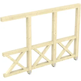 SKANHOLZ Andreaskreuz Seitenwand 305 x 210 cm beige