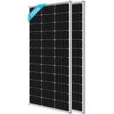 Renogy 100w Solarpanel 12v Solarmodul für Wohnmobil 2er-Packung, 100 Watt Solarmodul System mit hohem Wirkungsgrad monokristallinen Modul für Wohnmobil Wohnwagen Camping Off-grid