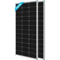 RENOGY 100W 12 Volt (schlankes Design) Solarmodul Monokristallin Solarpanel Photovoltaik Solarzelle Ideal zum Aufladen von 12V Batterien Wohnmobil Garten Camper (100x2)
