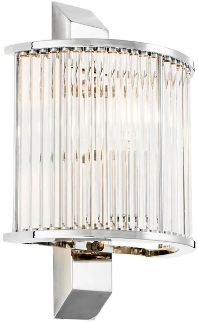 Casa Padrino Luxus Wandleuchte Silber 20,5 x 12 x H. 30 cm - Designer Wandlampe