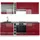 Vicco Küchenzeile Fame-Line 235 cm Bordeaux Hochglanz/Weiß