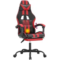 vidaXL Gaming-Stuhl mit Fußstütze Schwarz & Rot