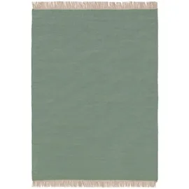 benuta pop Wollteppich, Hellgrün, 60x100 cm, - Naturfaserteppich aus Wolle