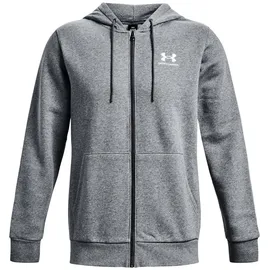 Under Armour Essential Fleece Kapuzenjacke Herren 012 pitch gray medium heather/white S