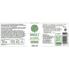 sinoplasan gmbh Omega 3 Algenöl 100 ml