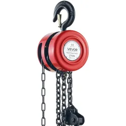 VEVOR Flaschenzug Kettenzug Kettenflaschenzug Hebezug Hebelzug 2 T Kette 2,5 M