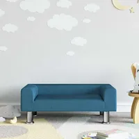 Kindersofa Blau 70x45x26,5 Cm Samt