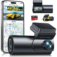 gku 4K Dashcam Auto Vorne Hinten 5Ghz Wifi GPS Dual Dash Cam 1.5” IPS Mini Auto Kame