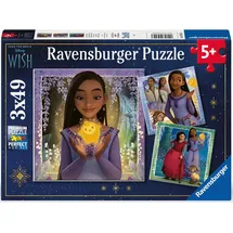 Ravensburger Kinderpuzzle 3x49 Teile - Disney Wish - Asha's Wunsch