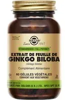 SOLGAR Ginkgo Biloba SFP - Circulation sanguine Capsule(S) 60 pc(s)