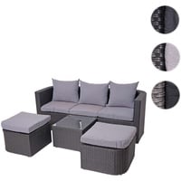 Mendler 3in1 HWC-J37 Lounge-Set anthrazit/hellgrau