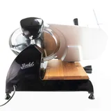 Berkel Red Line 300 Aufschnittmaschine schwarz - Schneidemaschine+ handgefertigtes Einlegebrett aus Eiche, SONDERANGEBOT