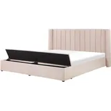 Beliani Noyers 180 x 200 cm Pastellrosa