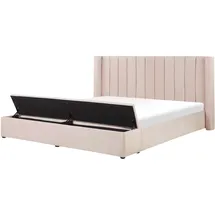 Beliani Noyers 180 x 200 cm Pastellrosa