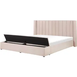 Beliani Noyers 180 x 200 cm Pastellrosa