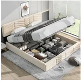 Flieks Polsterbett 160 x 200 cm Beige