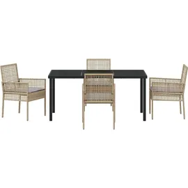vidaXL Garten Essgruppe 5-tlg. Beige
