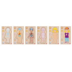 Gollnest & Kiesel Puzzle Schichtenpuzzle Mädchen 29tlg. aus Holz Holzpuzzle Spielzeug 57362, 29 Puzzleteile, 6 verschiedene Schichten des Körpers