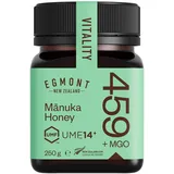 Egmont Honey Manuka Honig 459+ MGO 14+ UMF 250g | Zertifizierter MGO- und UMF-Inhalt | Roher Honig 100% Natürlich | Hergestellt in Neuseeland