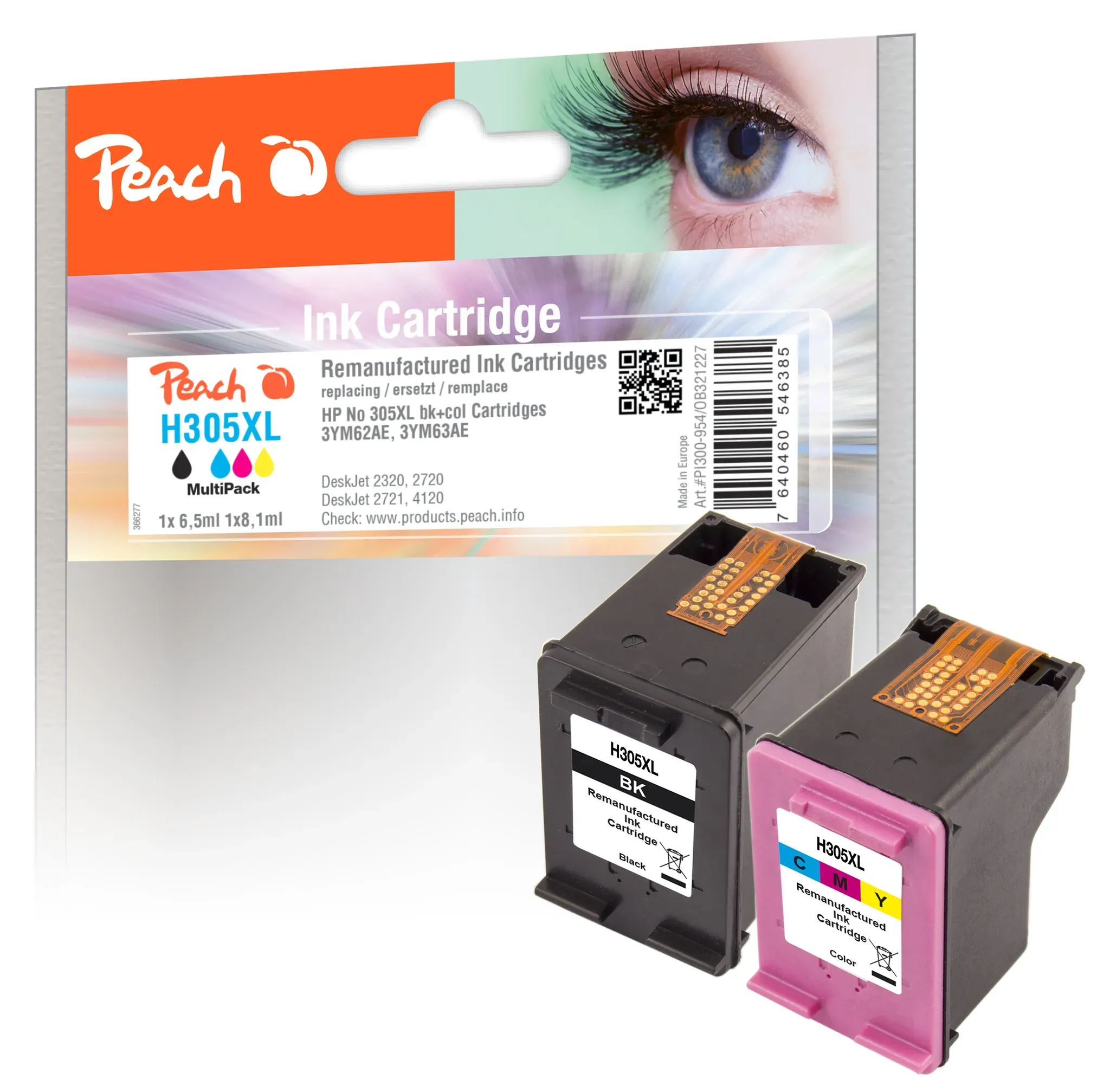 Peach Spar Pack Druckköpfe kompatibel zu HP No. 305XL, 6ZA94AE