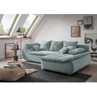 INOSIGN Ecksofa Imola, bequem, aktuelle Steppung im Sitz, L-Form, Breite 270cm, wahlweise mit Bettfunktion blau