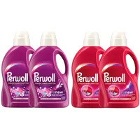 PERWOLL Flüssig Set 4x 27 WL (108WL) 2x Color & 2x Color Blütenrausch 4x 1,35l