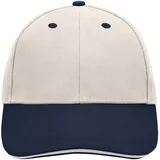 Myrtle Beach 6 Panel Sandwich Cap - beige/navy/beige