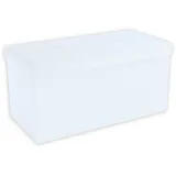 Intirilife Faltbare Sitzbank 76x38x38 cm in SCHNEE WEIß - 2 Jahre Gewährleistung - mind. 14 Tage Rückgaberecht - Weiß