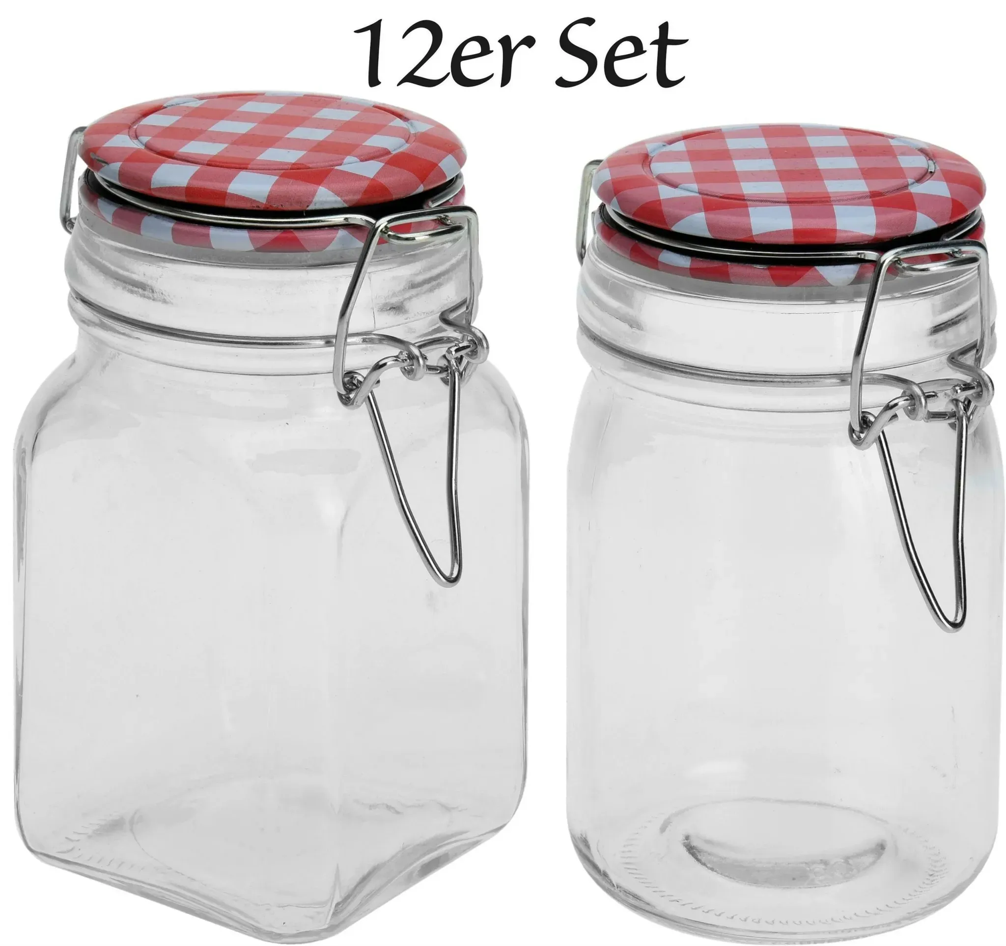 Einmachgläser 12x 90 ml oder 250 ml - Vorratsglas mit Bügelverschluss