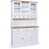 VCM ebuy24 Buffet, Weiß, 131x205x45 cm, Küchen, Küchenmöbel, Buffetschränke