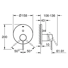 Grohe Essence Einhandwannenmischer Hard Graphite