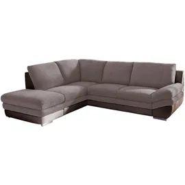 ed exciting design Ecksofa Mikrofaser 2-Sitzer Grau