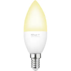 Trust 71284, Intelligentes Leuchtmittel, WLAN, Weiß, LED, E14, Kerze