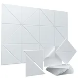 Vieshful Akustikpaneele Selbstklebend 10 Stück 30×30 cm – Hochdichte Akustikplatten aus Filz, Schallabsorber Wandpaneele für Schalldämmung & Wandverkleidung, Studio & Homeoffice, Weiß